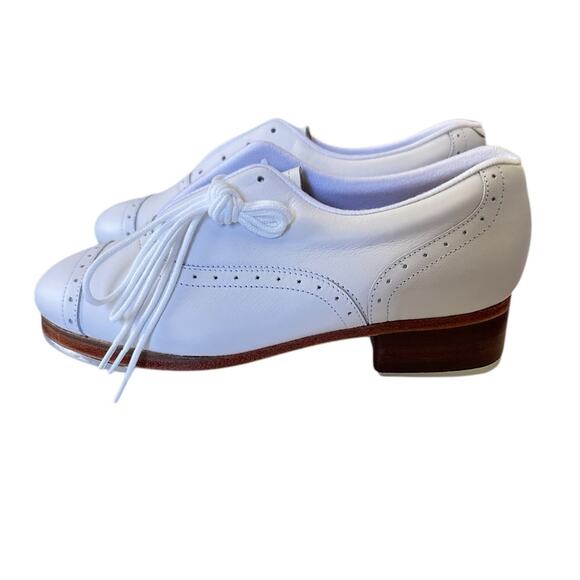 Bloch Womens Tap Shoe Jason Samuels Smith White Natural Sole Dance S0313L Size 5 - Picture 3 of 16